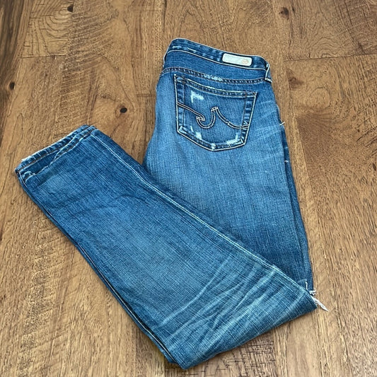 AG Woman’s Slit Cigarette Leg Jeans Size 28R