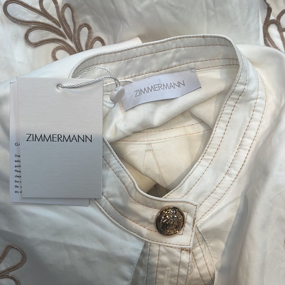 NWT Zimmerman Woman’s White Button Dress Size 3 - US (8/10)