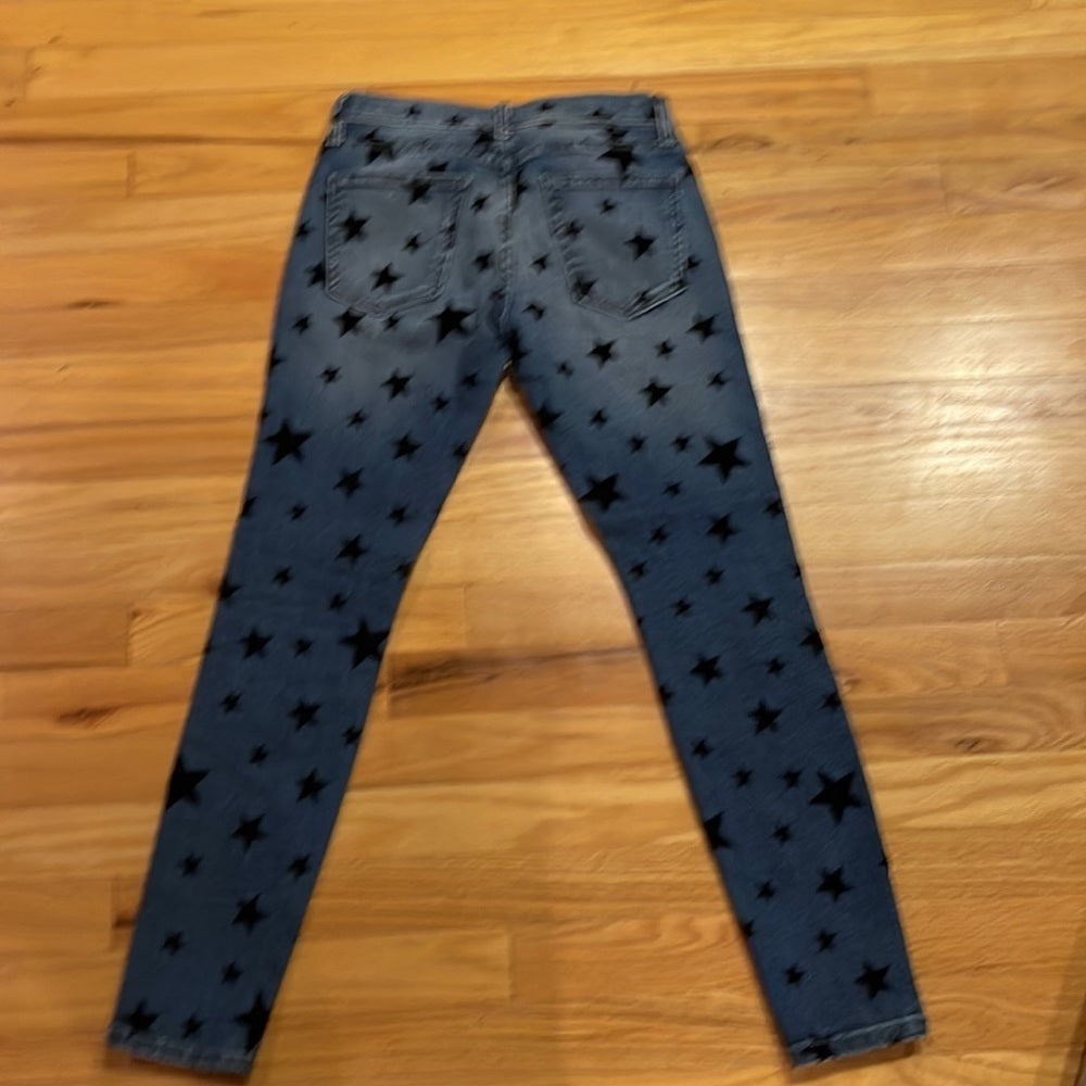 Womens Current/Elliott Jeans with Black Stars High Waisted Size 25