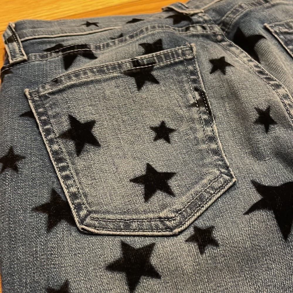 Womens Current/Elliott Jeans with Black Stars High Waisted Size 25