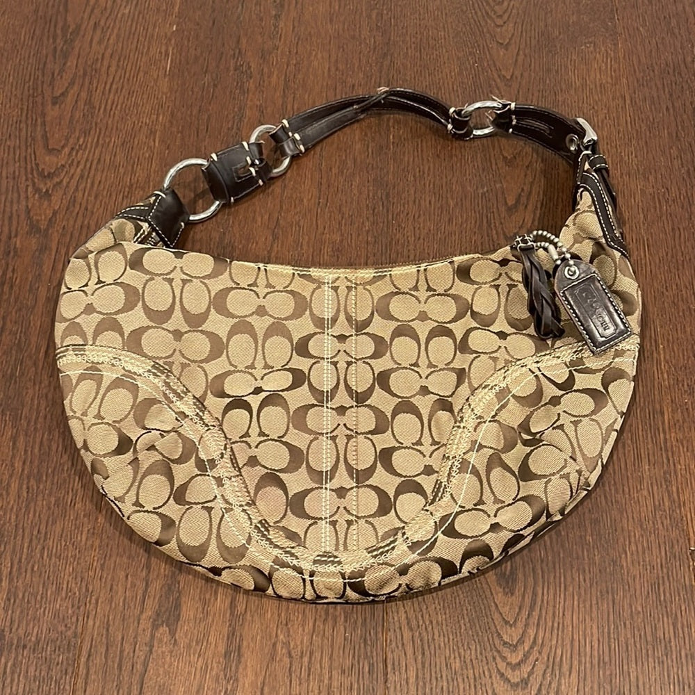 Coach Hobo Canvas Handbag