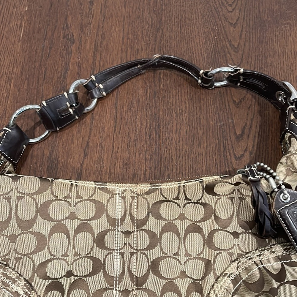 Coach Hobo Canvas Handbag