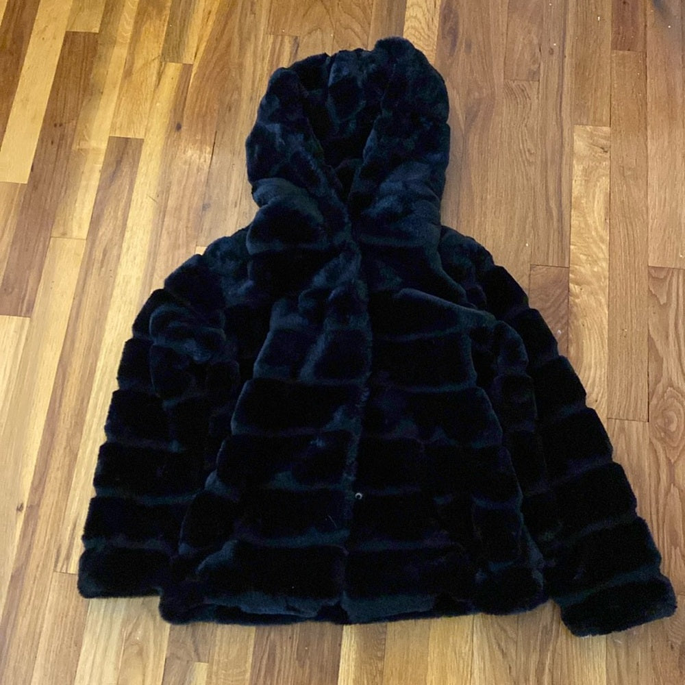 Apparis Women’s Black Fur Hooded Jacket Size XS