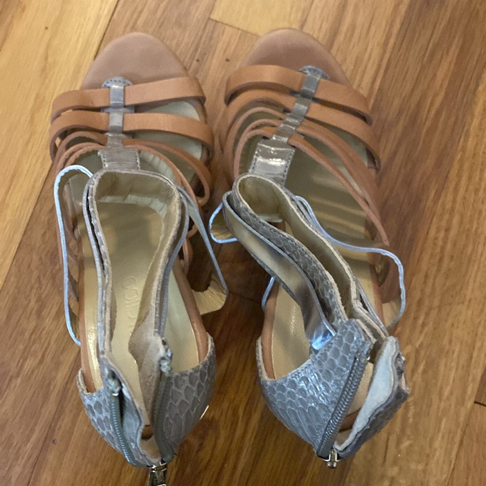 Jimmy Choo Women’s Brown and Gray Wedge Heels Size 37.5