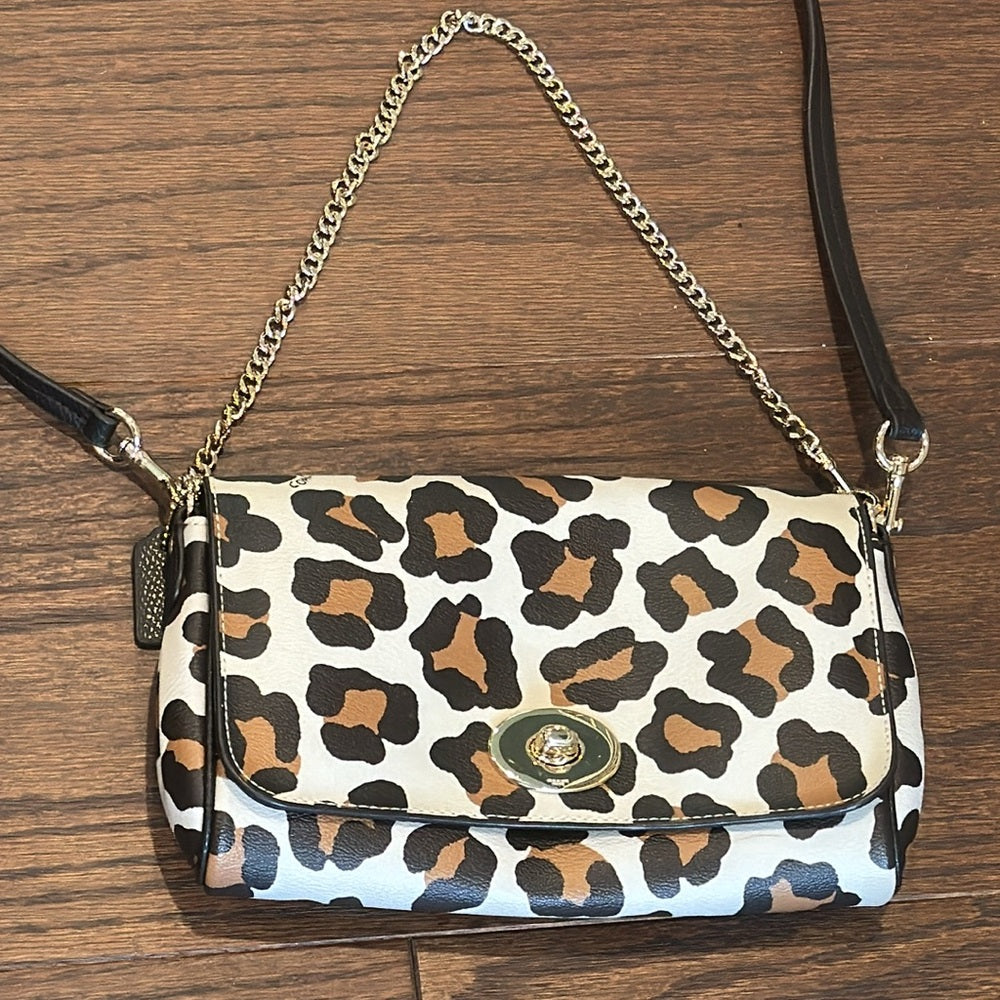 Coach Animal Print Leather Crossbody or Short Handle Bag