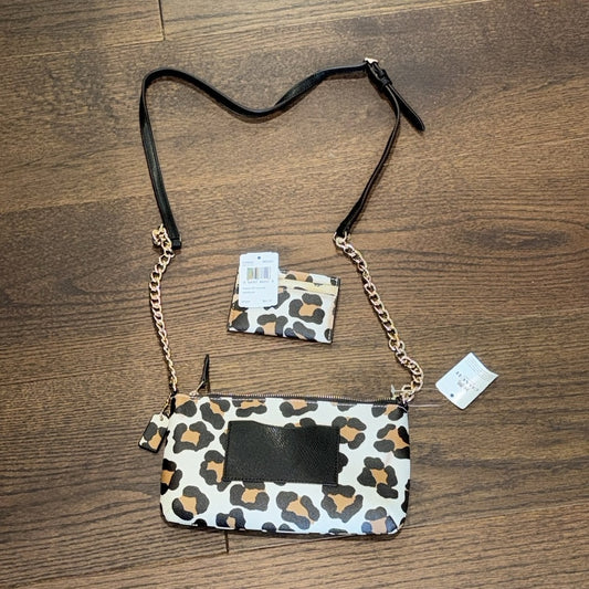 NWT Coach Animal Print Leather Crossbody Bag and Card Case