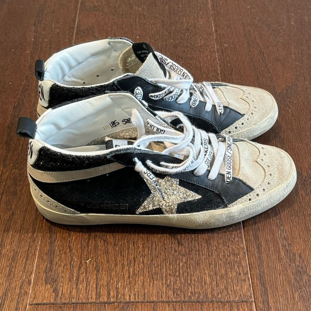 Golden Goose Women’s Mid Star Glitter Sneakers Size 37/7