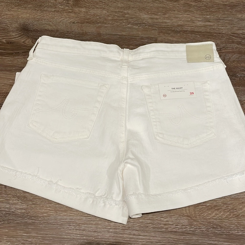 NWT Adriano Goldschmied Women’s White “The Hailey Ex-Boyfriend” Shorts - 29R