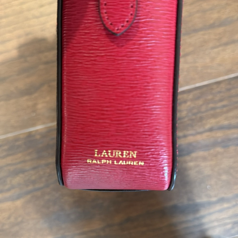 Lauren Ralph Lauren Red Leather Crossbody Bag