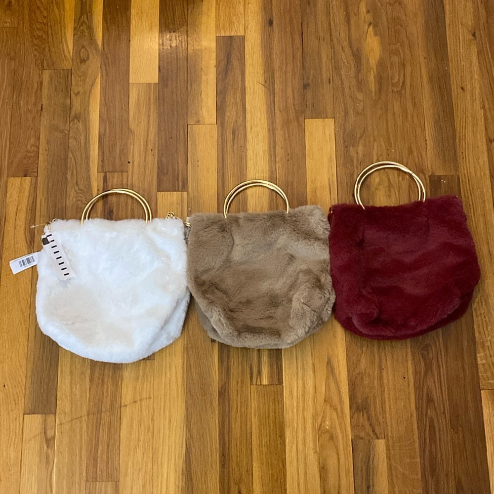 NWT Bundle of Three Jennifer & Company Faux Fur Tote/Crossbody Bags