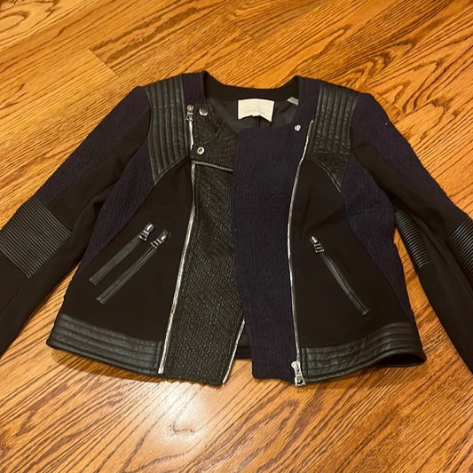 Rebecca Taylor Woman’s Navy Blue and Black Jacket Size 4