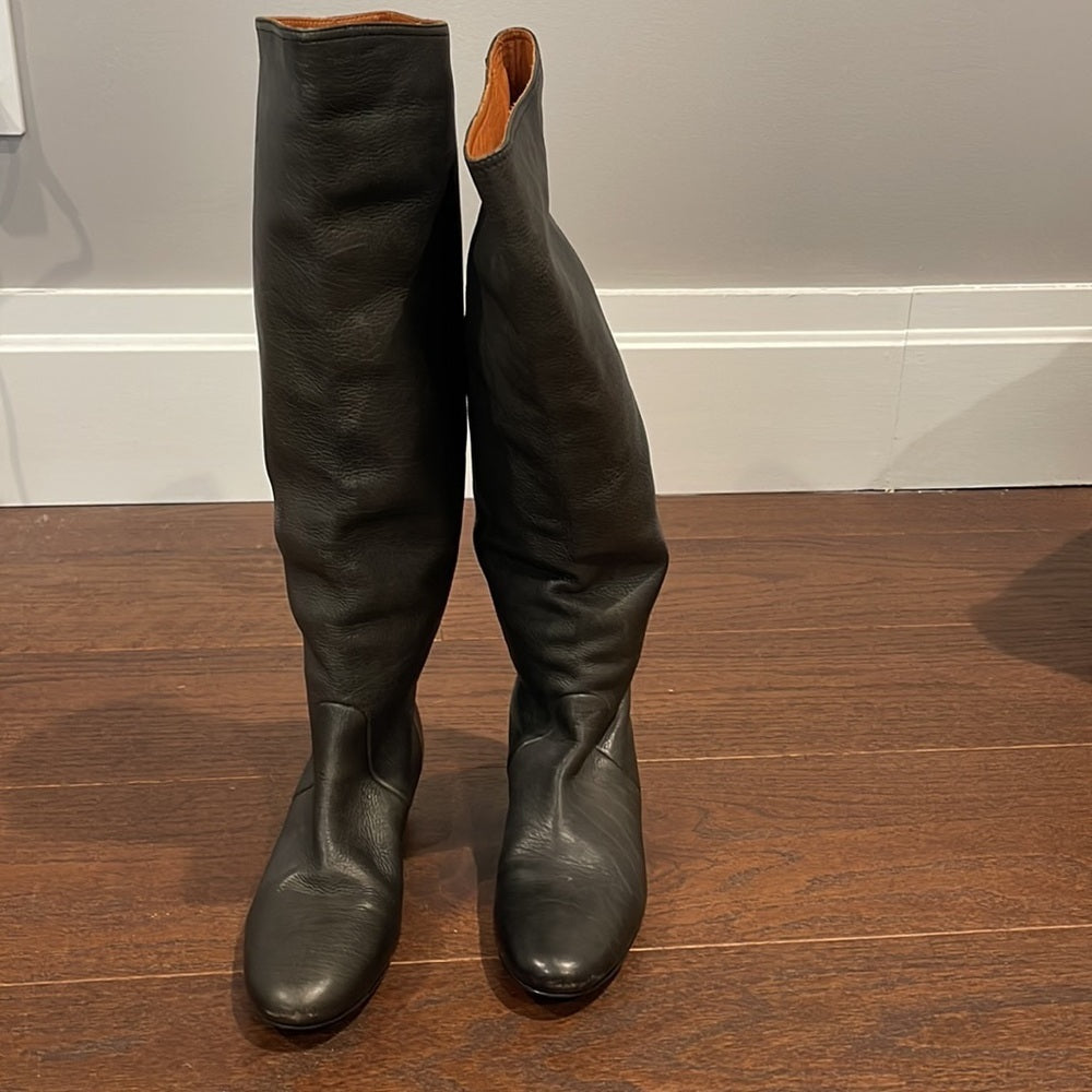 Vero Cuoio Black Women’s Tall Wedge Boots Size 5.5