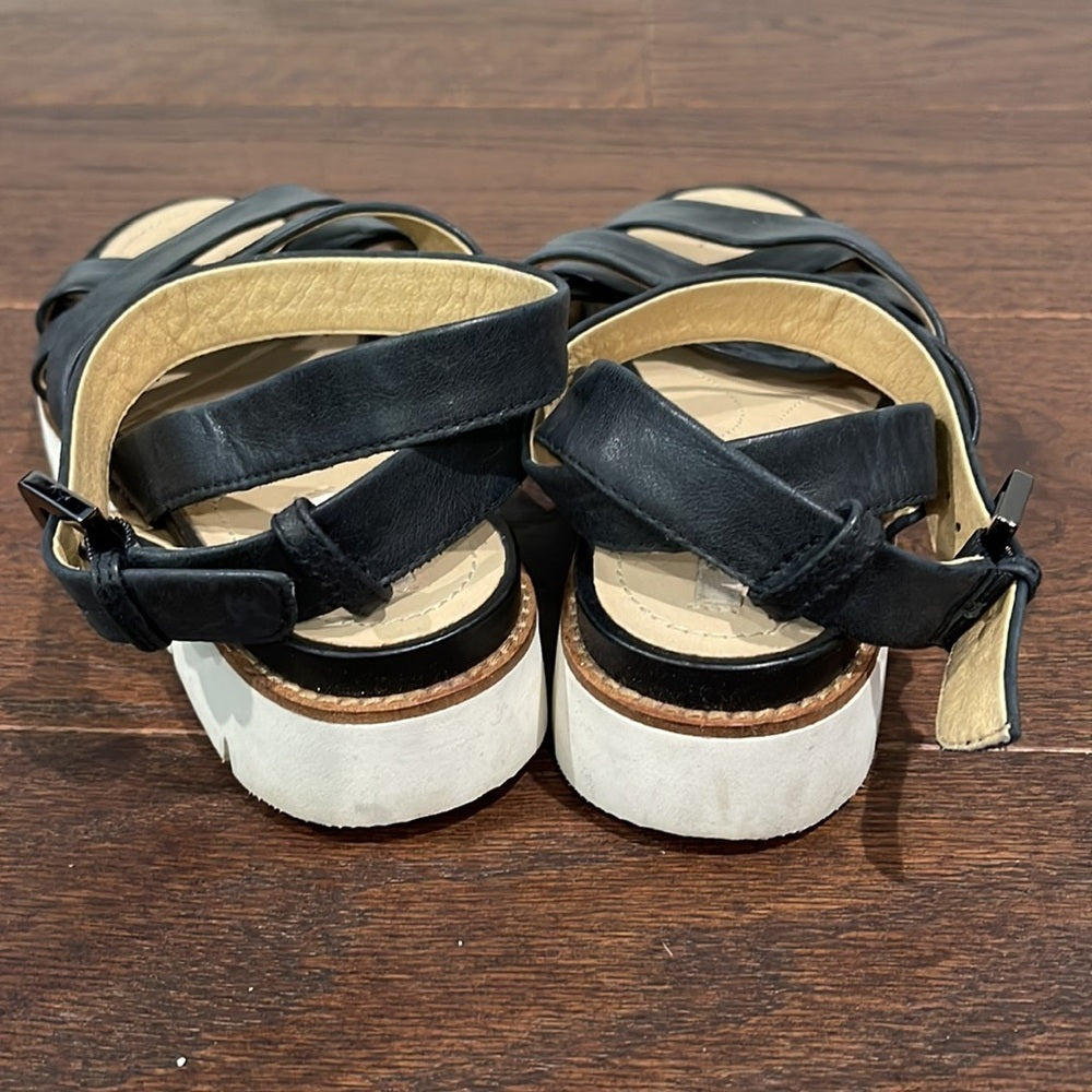 Geox Black Leather women’s Sandals Size 37/7