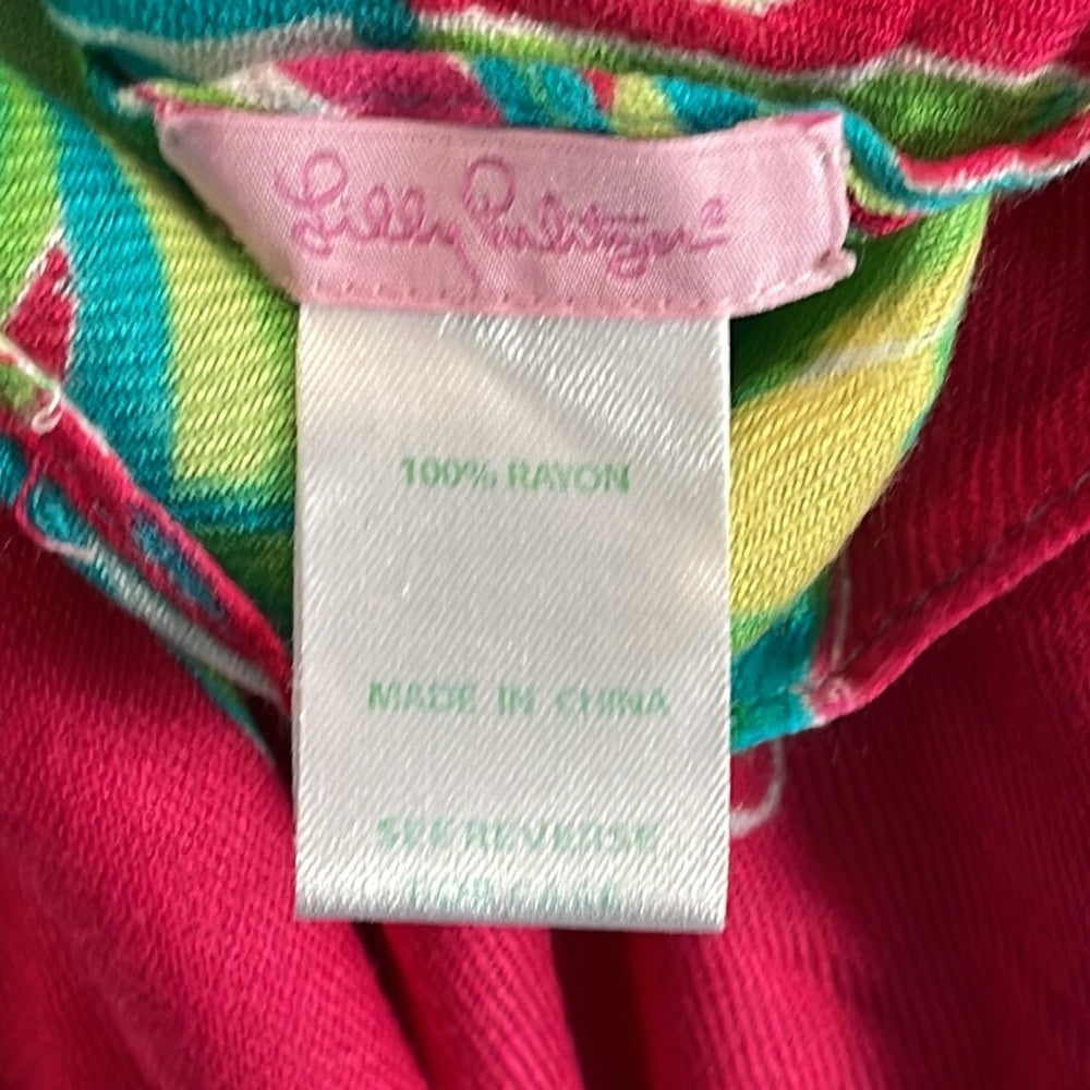 Lily Pulitzer Women’s Pink and Green Scarf