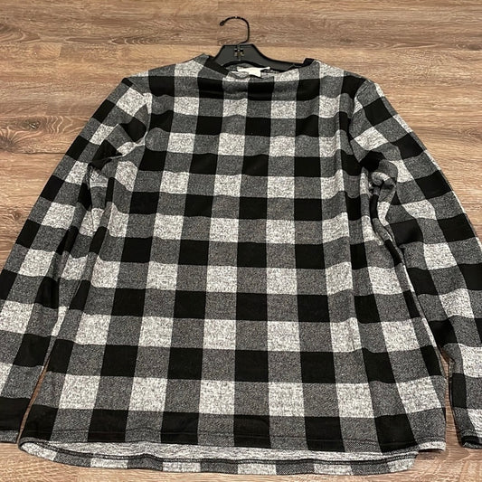 Nwt beachlunchlounge Women’s Checkered Soft Long Sleeve - L