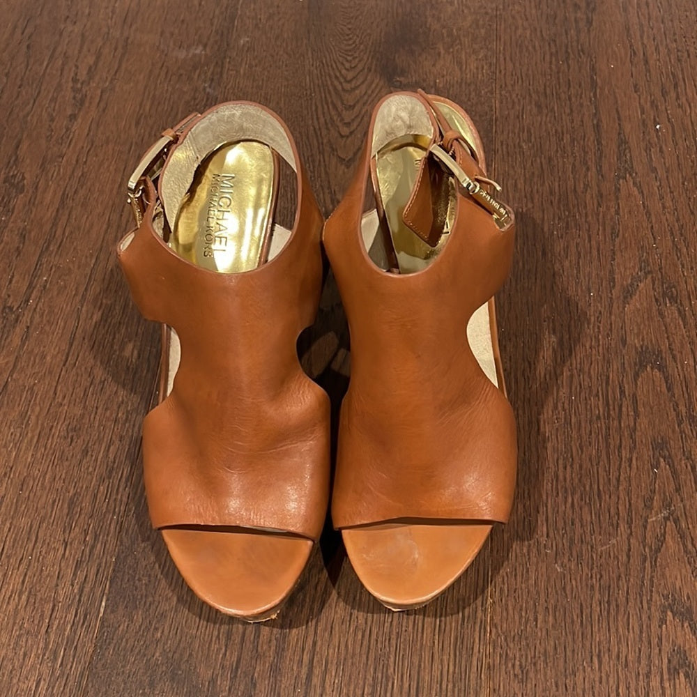 Michael Kors Brown Wedges Size 9