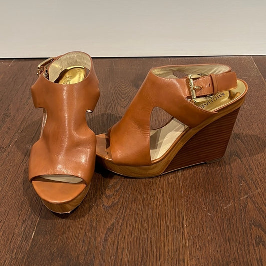 Michael Kors Brown Wedges Size 9