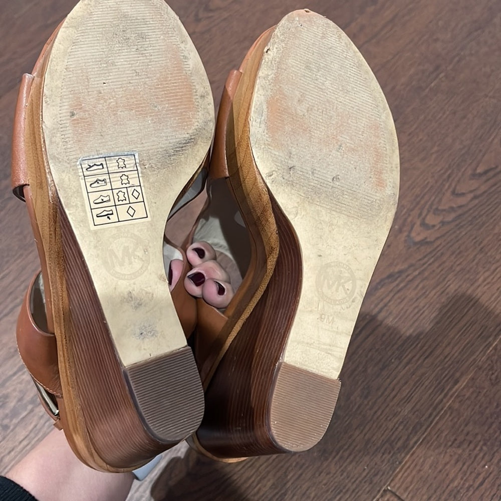 Michael Kors Brown Wedges Size 9