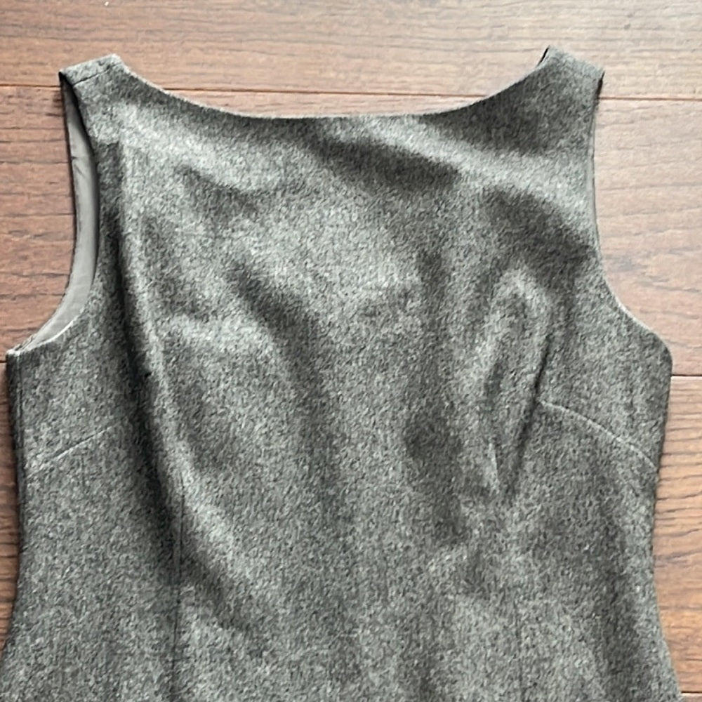 RALPH Lauren Grey Wool Sleeveless Dress Size 4