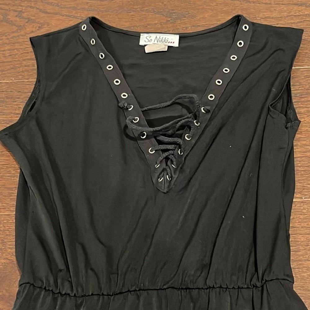 So Nikki Black Girls Romper Size Large 14