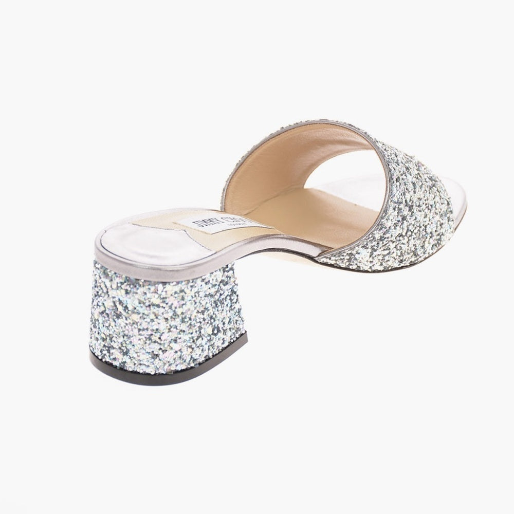 Jimmy Choo Women’s Sequined Minea 45 Slippers Size 37.5/7.5