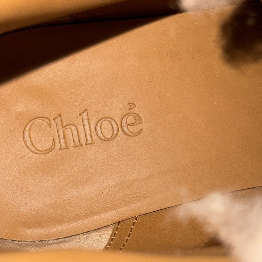 NWT Chloe Peggy Brown Suede Wedge Ankle Boots Size 37/7