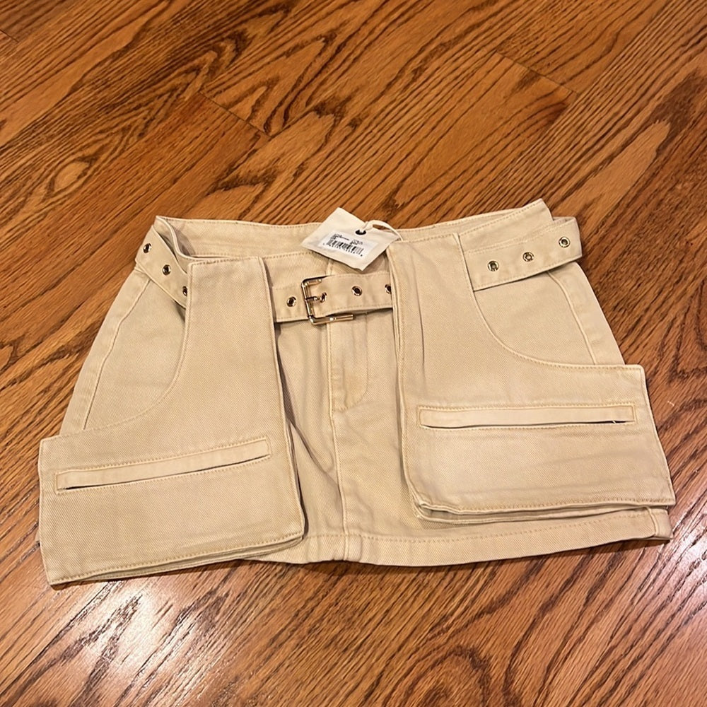 NWT SER.O.YA Woman’s Tan Lia Mini Skirt Size 25