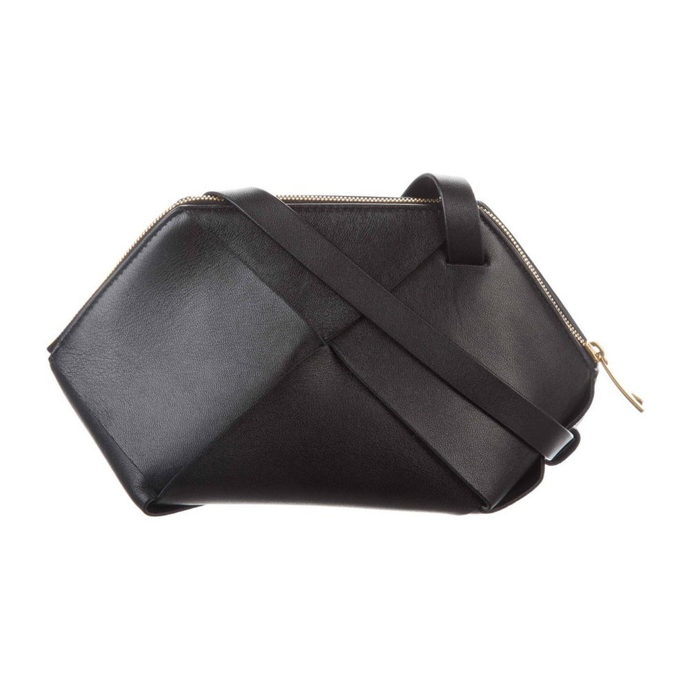 NWT Bottega Veneta Black Intrecciato Nappa Hexagon Mini Crossbody