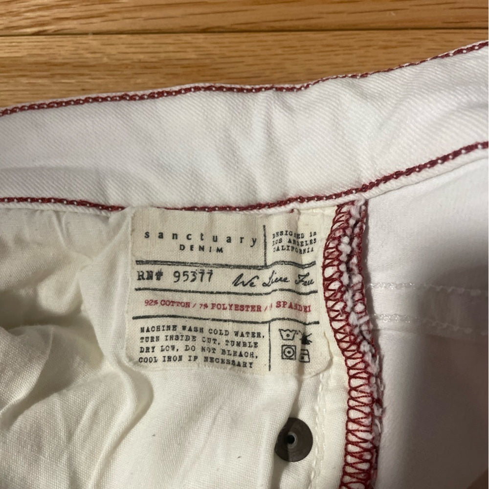 Sanctuary Denim White Jeans Size 28