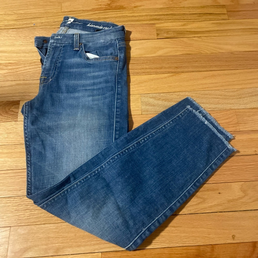 7 For All Mankind Blue Jeans Size 28