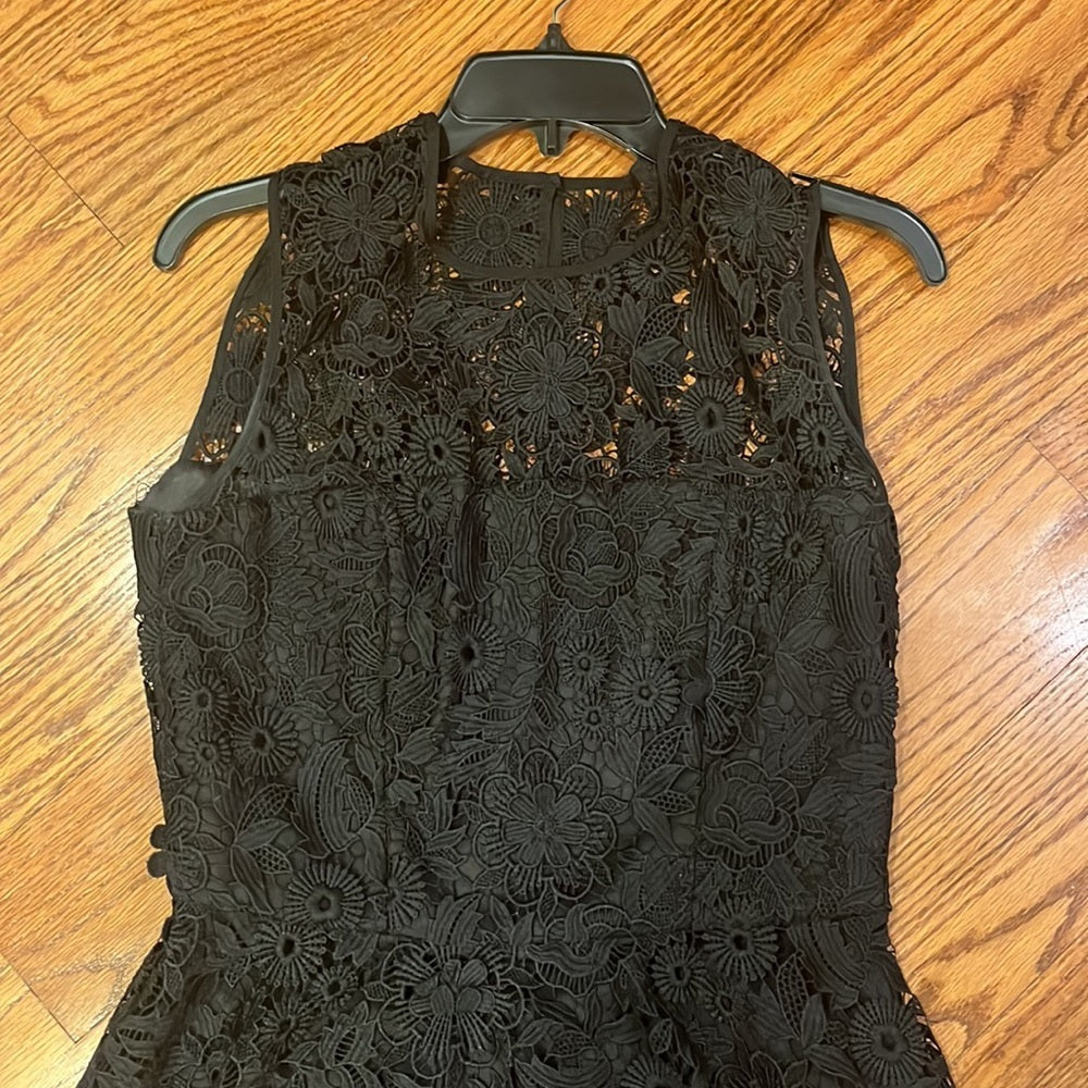 Milly Woman’s Black Floral Lace Dress Size 8