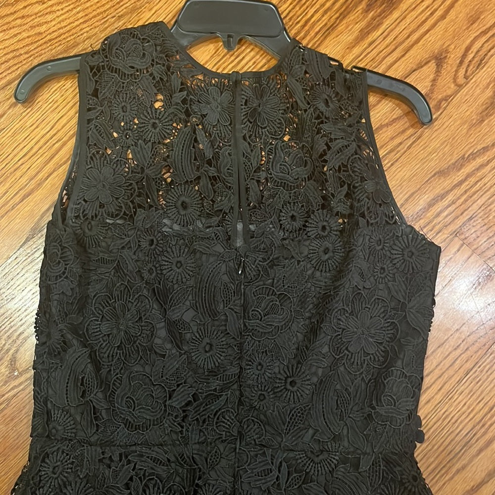 Milly Woman’s Black Floral Lace Dress Size 8