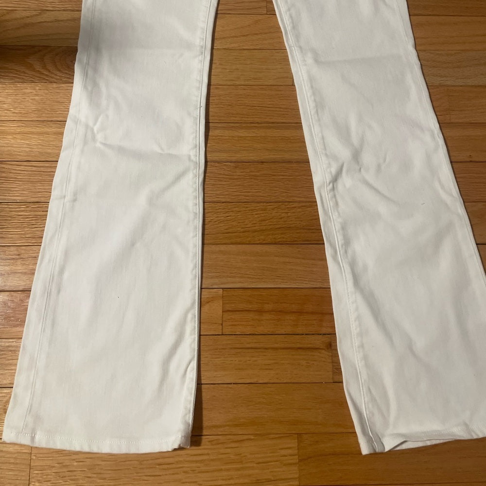 7 For All Mankind White Flare Jeans Size 27