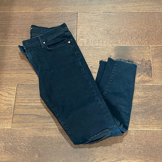 J Brand Dark Blue Jeans with Holes near Knee Size 29