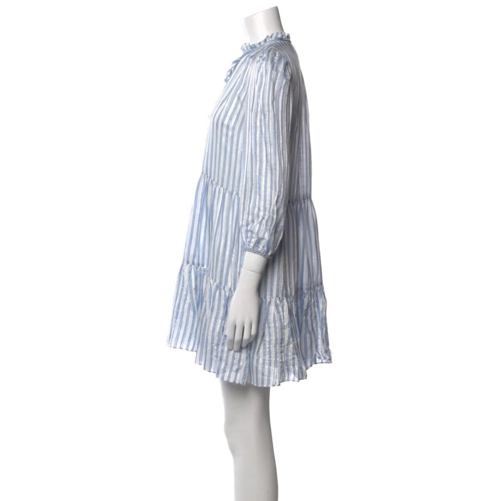 Veronica Beard Women’s Blue and White Striped Dress Size 4