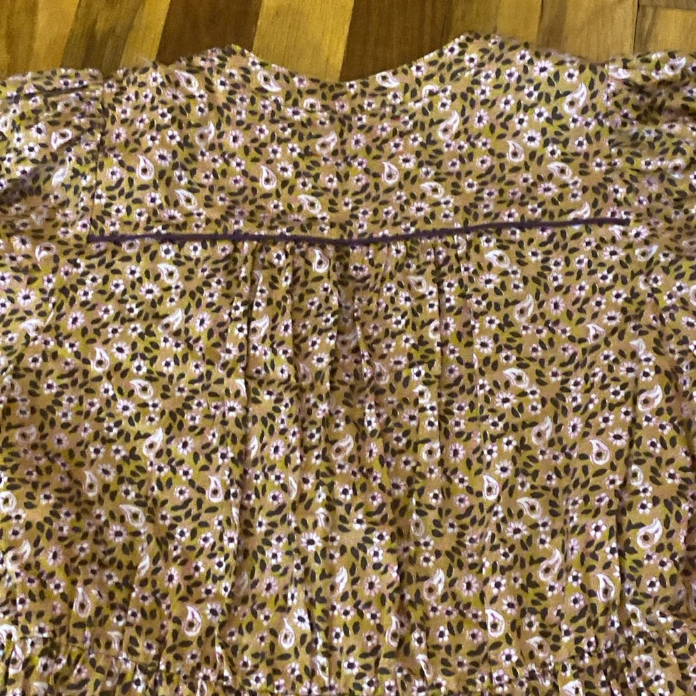 Xirena Women’s Yellow Floral Printed Button Down Dress Size XS