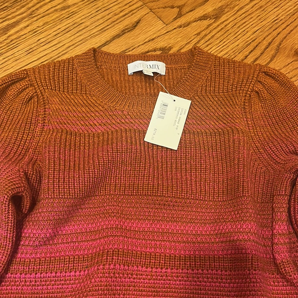 NWT Intermix Woman’s Pink Lucia Ombré Sweater Size P