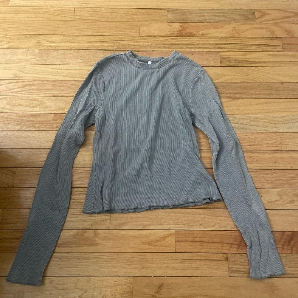 Z Supply Grey Long Sleeve Top Size Medium