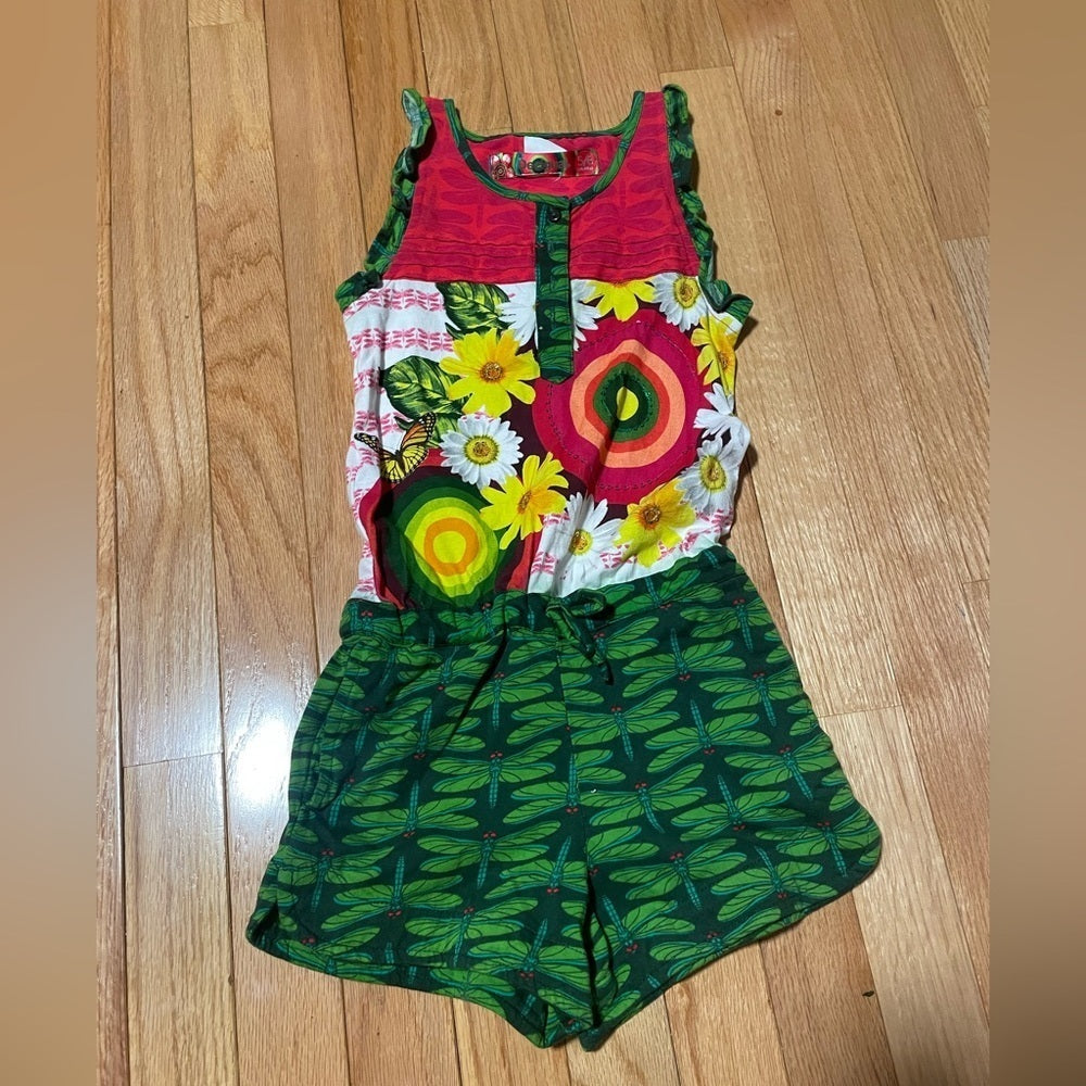 DESIGUAL Multicolor Patterned Kids Romper Size 5/6