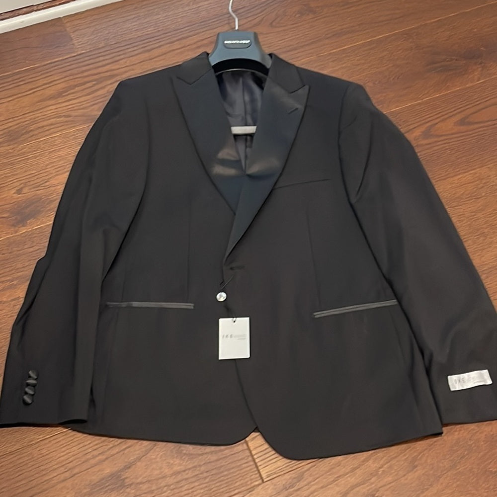 NWT Ike Behar Evening Men’s Black Tuxedo Jacket 46R Slim Fit Pants 40R