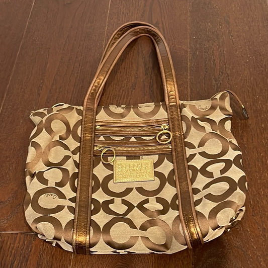 Coach Women’s Brown Canvas Shoulder Bag