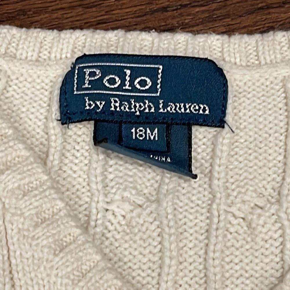 POLO by Ralph’s Lauren Boys Bundle of Navy & Cream Sweater Vests Size 18 months