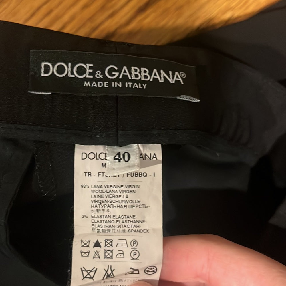 Dolce & Gabbana Woman’s Wool Black Pants Size 40/Size 4