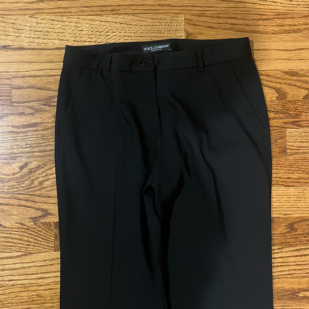 Dolce & Gabbana Woman’s Wool Black Pants Size 40/Size 4