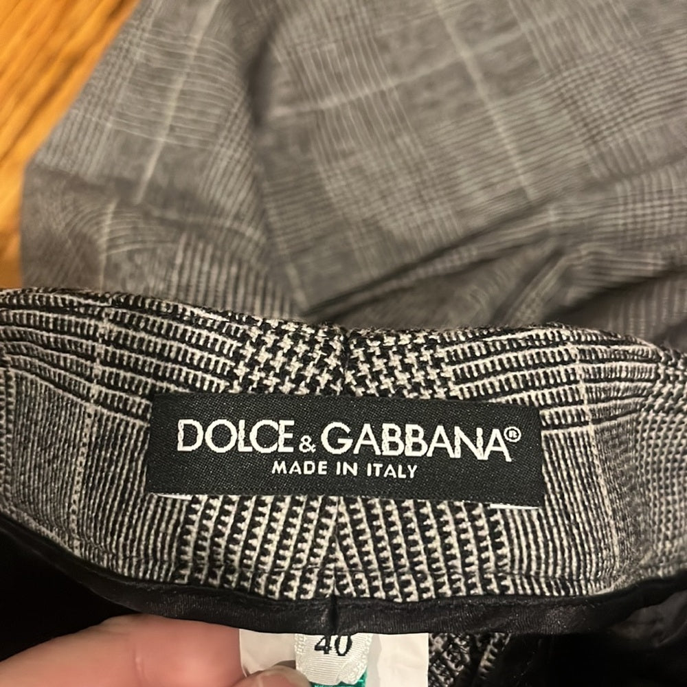 Dolce & Gabbana Woman’s Grey Wool Pants Size 40 / Size 4