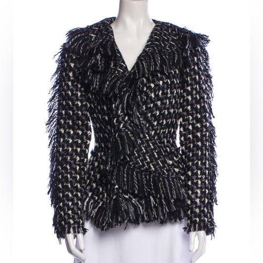 Lanvin Woman’s Black and White Cardigan Size 40