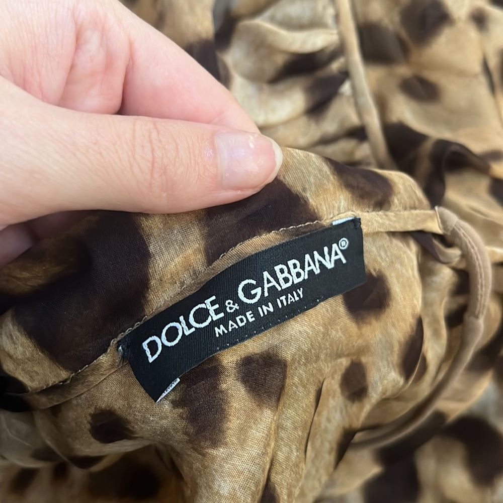 Dolce & Gabbana Woman’s Leopard Halter Top