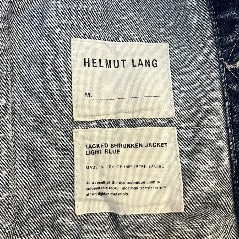 Helmut Lang Woman’s Tacked Shrunken Light Blue Jacket Size XS