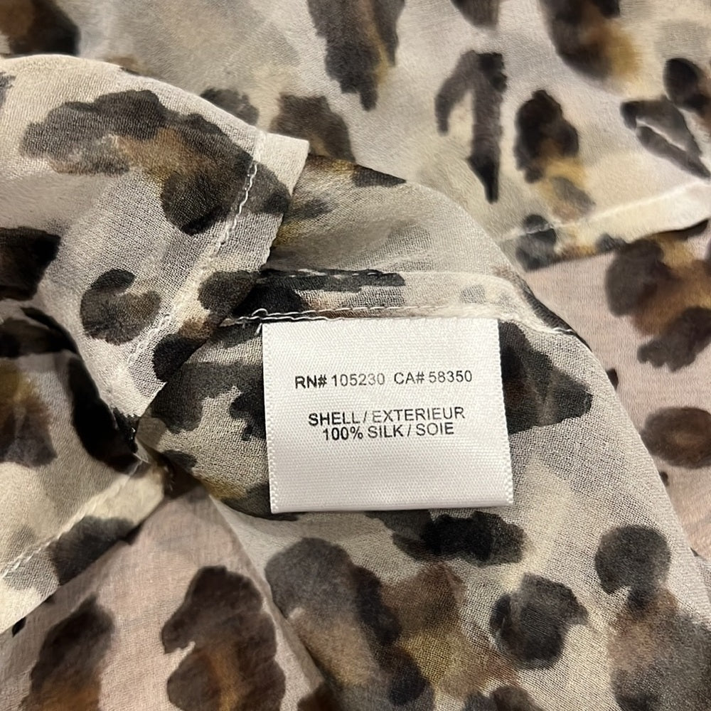 Equipment women’s cheetah print blouse size small