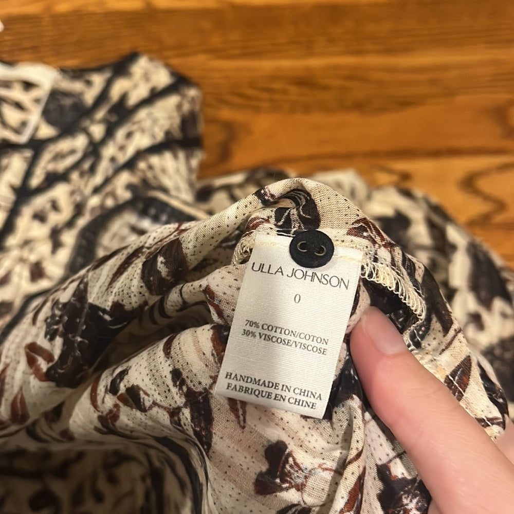 NWT Ulla Johnson Woman’s Multi Kirana Birds of PF Top Size 0